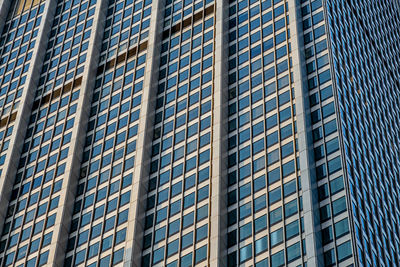 Low angle view of modern building in city