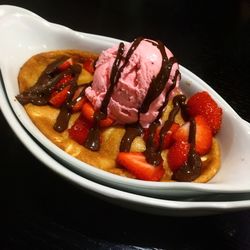 Close-up of ice cream in bowl