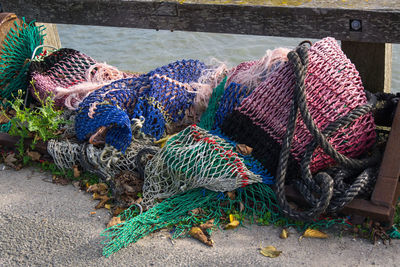 View of fishing net outdoors