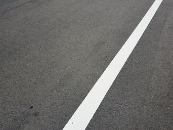 High angle view of zebra crossing on road