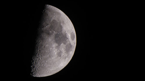 Close-up of moon against sky at night