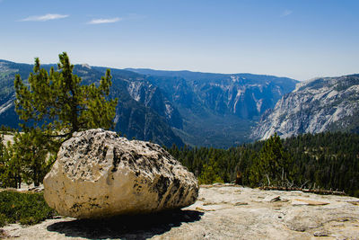 Scenic view of rocks against sky