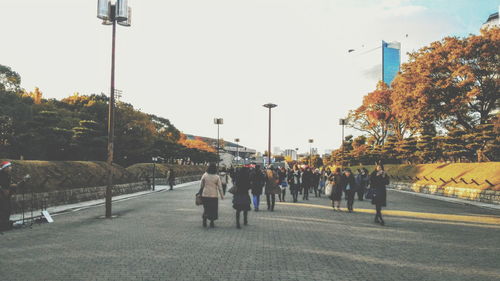 Road in city against sky
