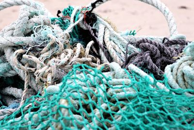 Close-up of fishing net