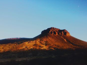 Scenic view of mountains against clear sky