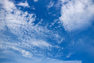 Low angle view of clouds in sky