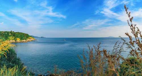 Scenic view of sea against sky