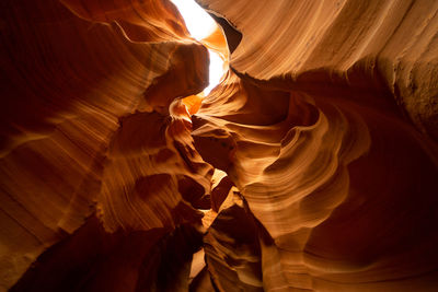 Low angle view of rock formation