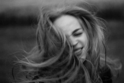 Close-up portrait of a young woman
