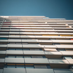 Low angle view of building against clear sky