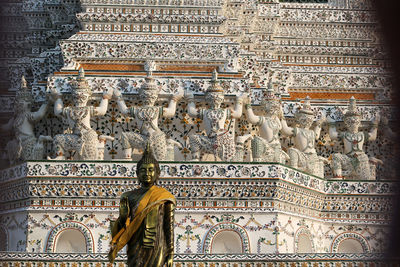 View of buddha statue outside building