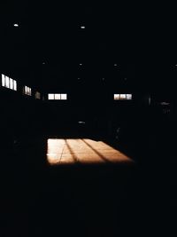 Empty corridor in the dark