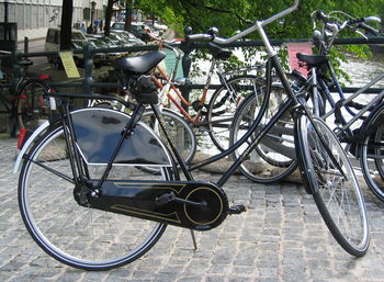 Bicycles parked on bicycle