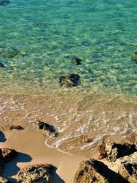 High angle view of a beach