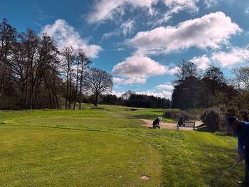 Blue sky over early golfing day 