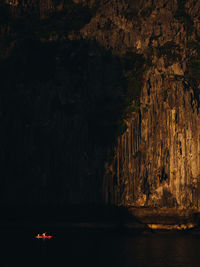 Rock formations in cave