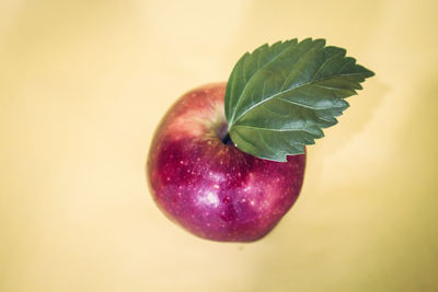 Close-up of strawberry over white background