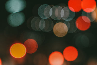 Defocused image of lights