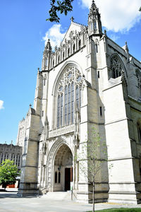 Low angle view of historical building against sky