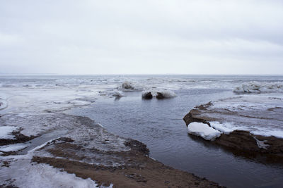 Scenic view of sea against sky