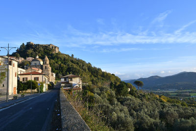 View of caiazzo, a medieval town in campania, italy.