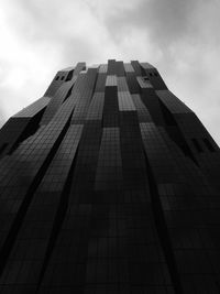 Low angle view of modern building against sky