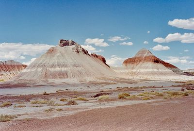 Scenic view of desert against sky