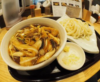 Close-up of served food in plate