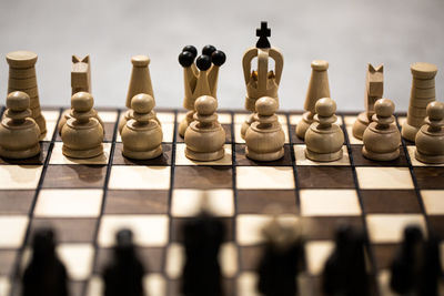 Close-up of chess board