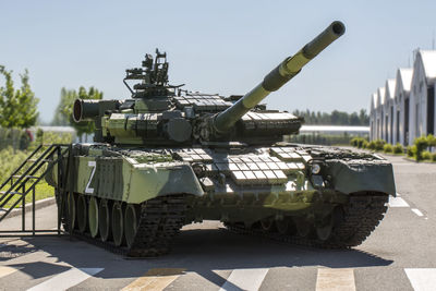 Russian tank ready for battle. conflict in ukraine