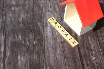 High angle view of text on wooden table