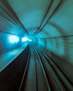 View of illuminated tunnel