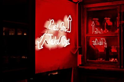 Close-up of red wall