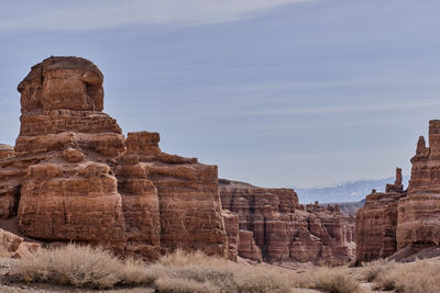Valley of castles gorge, charyn canyon national nature park in kazakhstan.