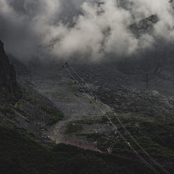 High angle view of landscape against sky