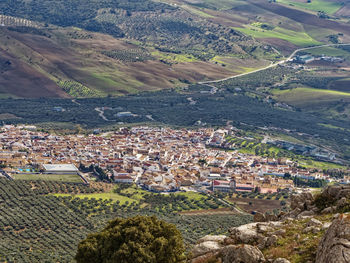 High angle view of townscape and cityscape