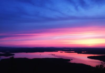 Scenic view of dramatic sky at sunset