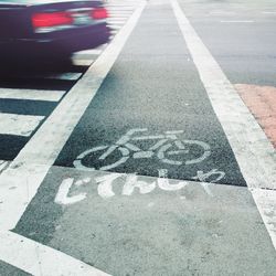 View of bicycle lane in japan