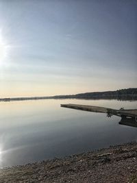 View of lake against sky