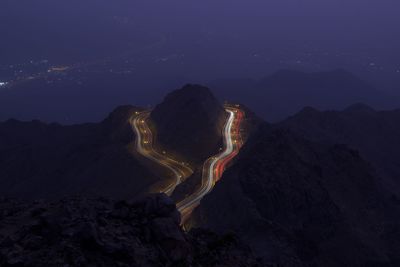 Jabal al-hada road is one of the very beautiful roads and it is very high above sea level