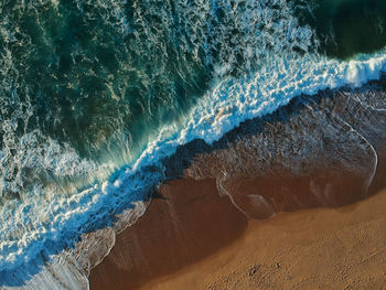 High angle view of beach