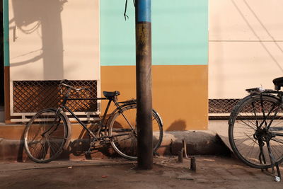 Cars parked in front of building