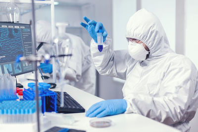 Scientist working in laboratory