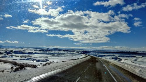 Scenic view of road against sky