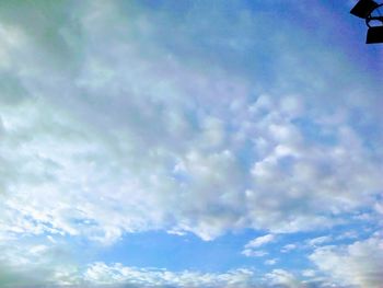 Low angle view of clouds in sky