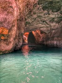 Rock formations in sea