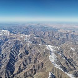 Aerial view of dramatic landscape