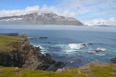 View of calm blue sea against the sky