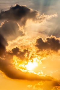 Low angle view of sky during sunset