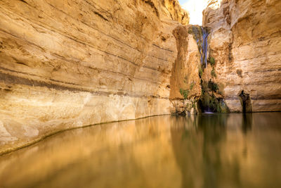 Rock formations in river